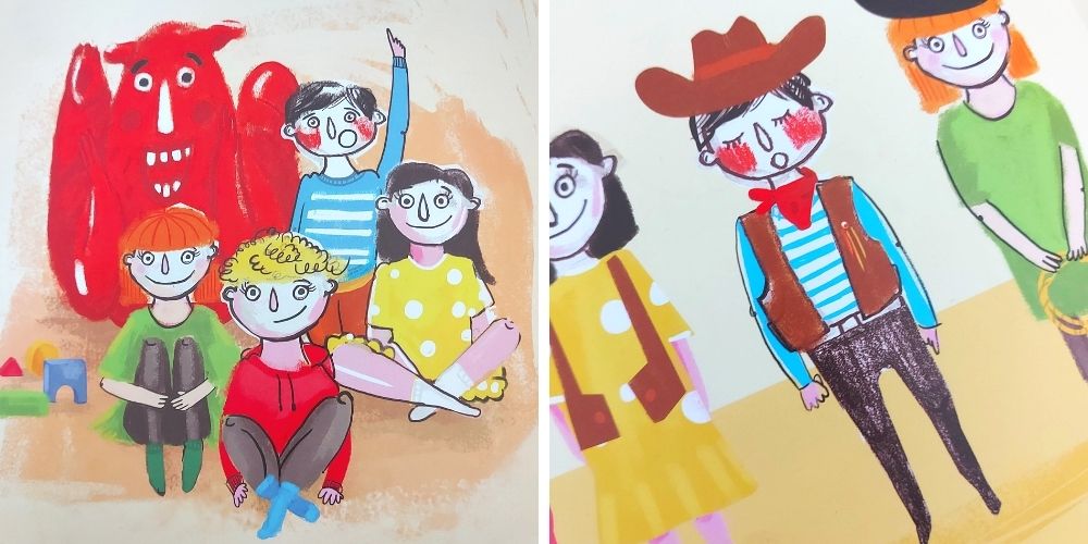 Czerwony kłopot - ilustracje z książki dla dzieci o emocjach